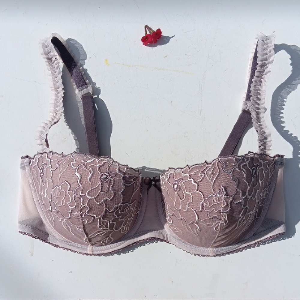 George Floral Lace Bra - Light Purple Size36C